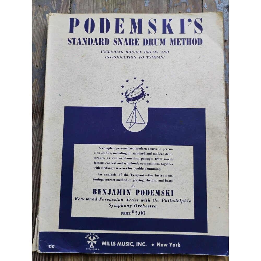 Podemski's Standard Snare Drum Method Including Double Drums Timpani